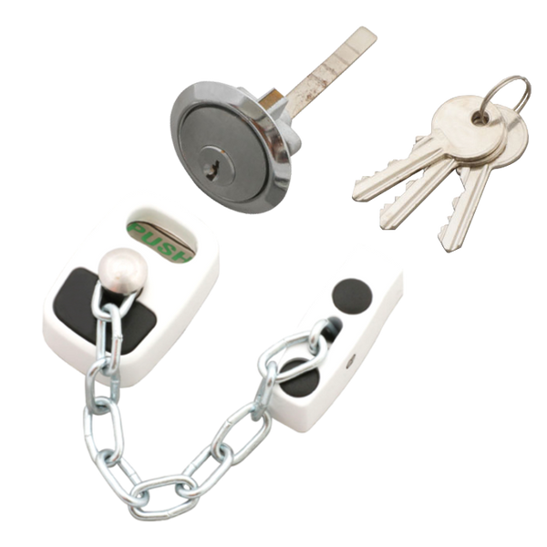 ASEC Door Chain with External Cylinder