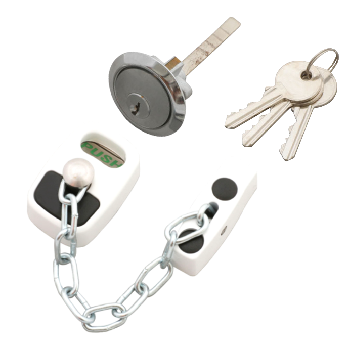 ASEC Door Chain with External Cylinder