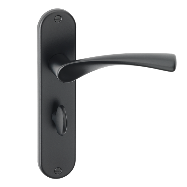 ASEC URBAN Miami Bathroom Lever on Plate Door Furniture Ebony