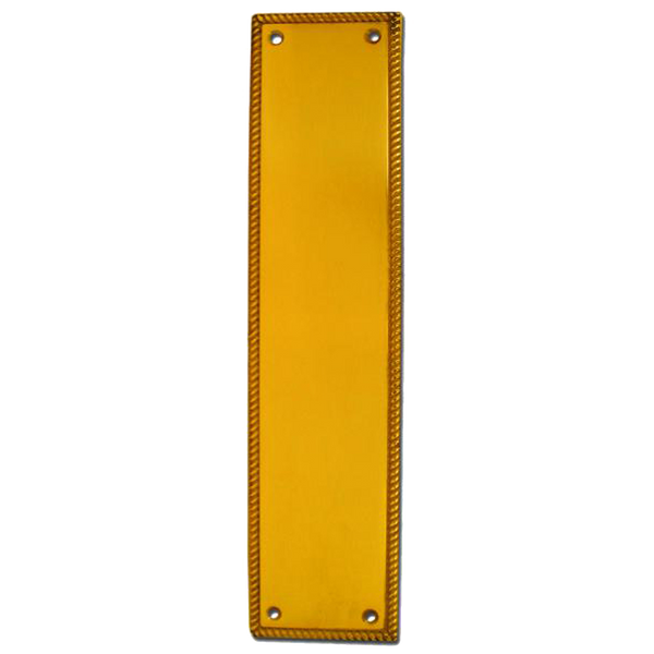 ASEC Georgian 73mm Wide Polished Brass Finger Plate