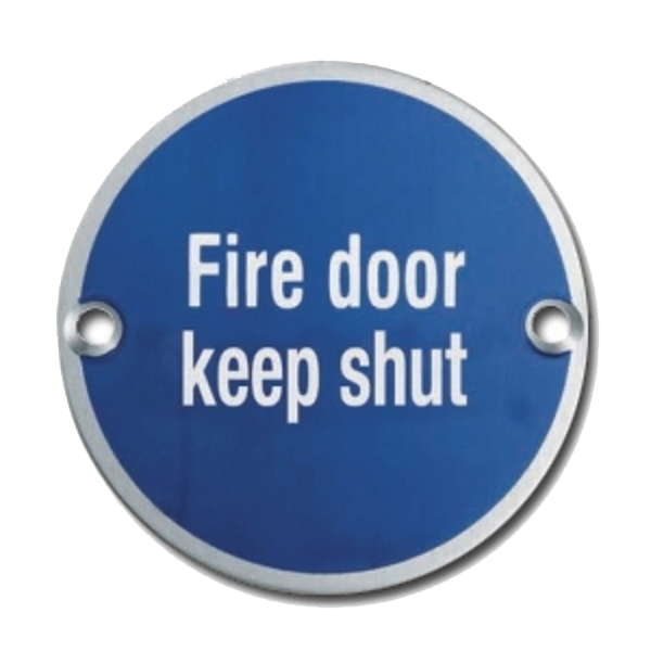 ASEC Metal `Fire Door Keep Shut` Sign