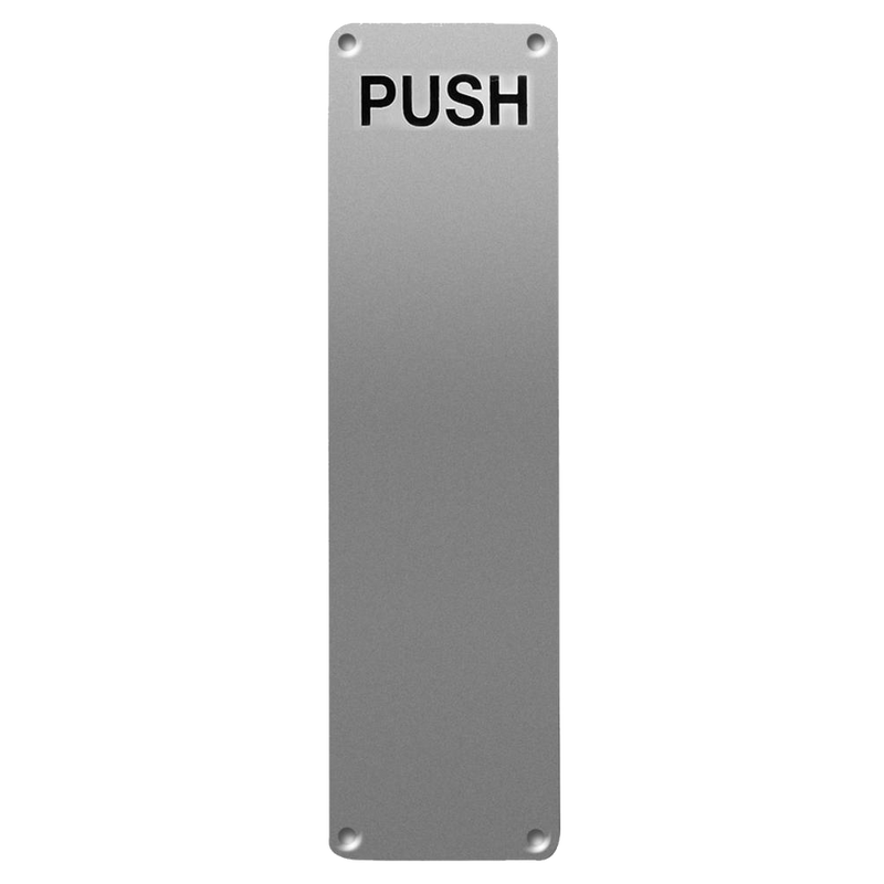 ASEC 75mm Wide Stainless Steel `Push` Finger Plate