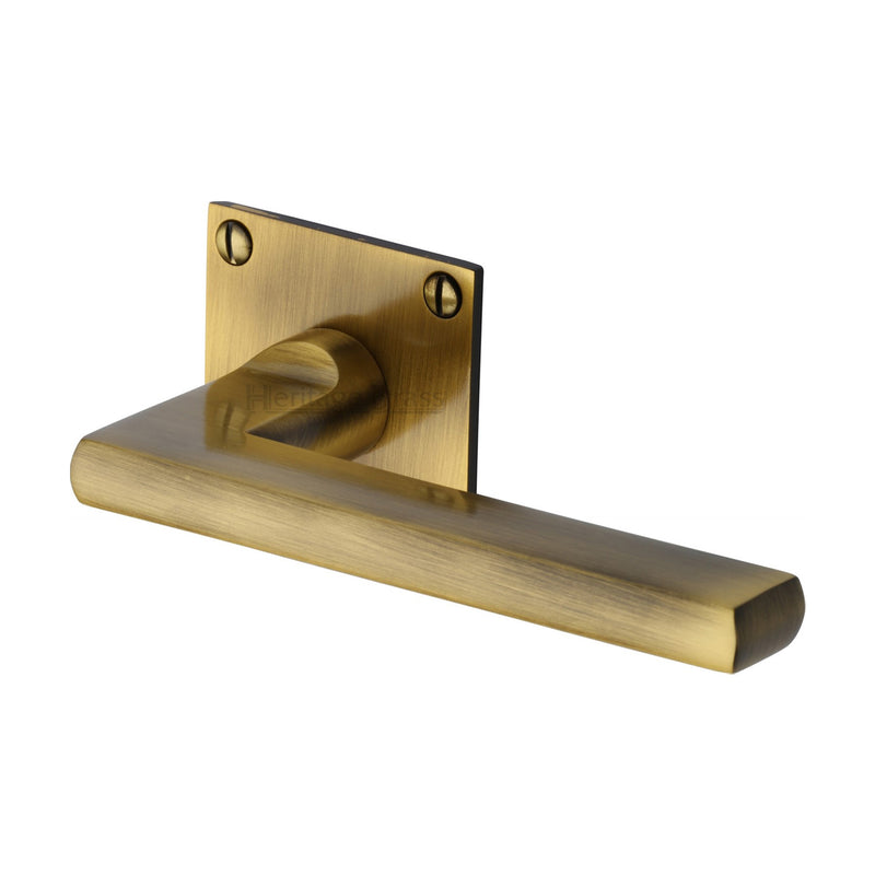 Trident Low Profile Door Handle on Square Rose