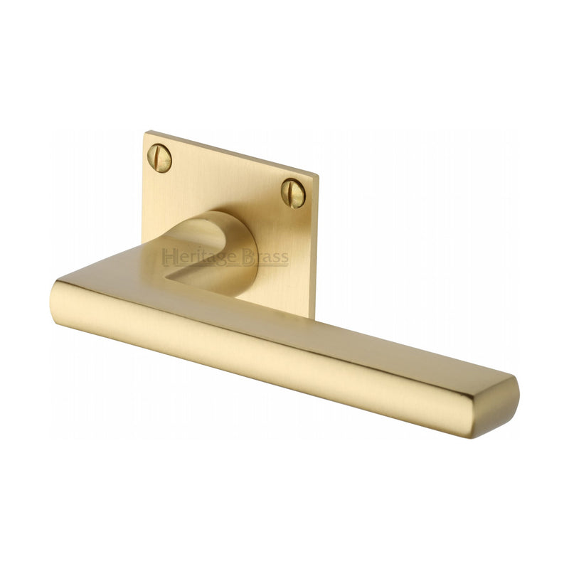 Trident Low Profile Door Handle on Square Rose