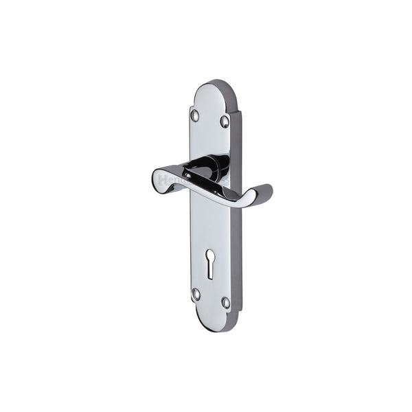 Builders' Range Door Handle on Rounded Plate