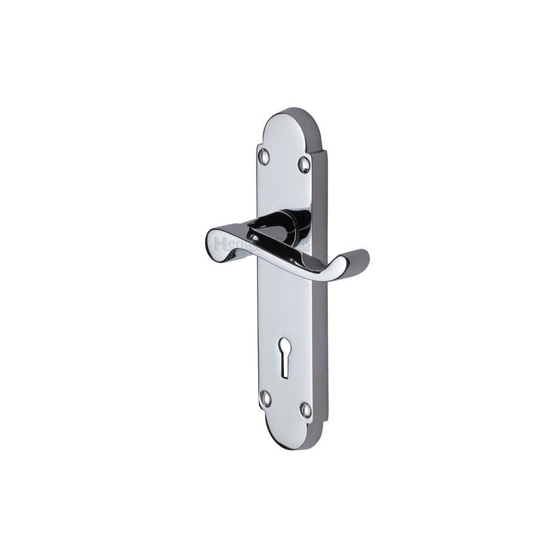 Builders' Range Door Handle on Rounded Plate