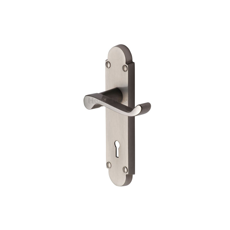 Builders' Range Door Handle on Rounded Plate