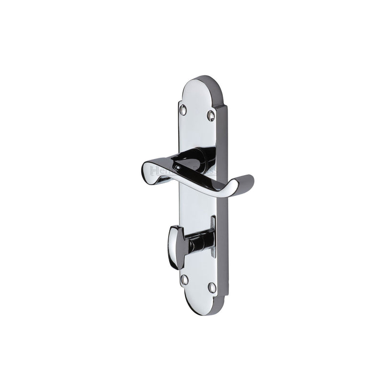 Builders' Range Door Handle on Rounded Plate