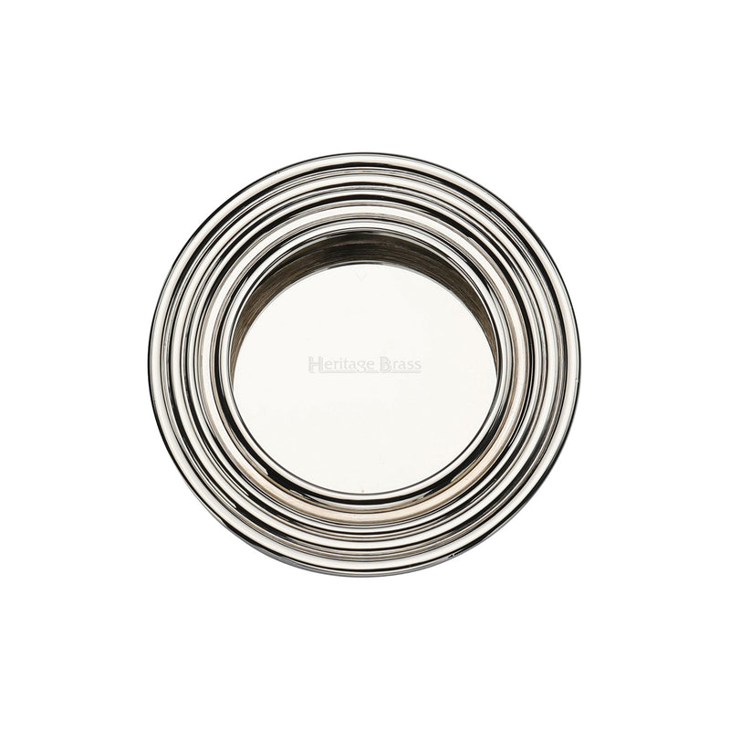 Round Reeded Flush Pull