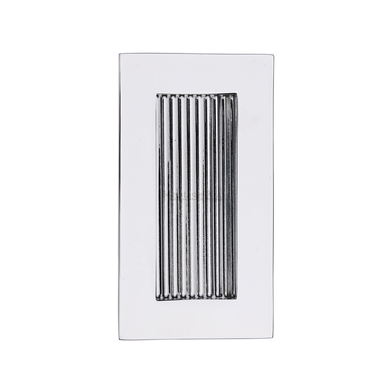 Reeded Rectangular Flush Pull