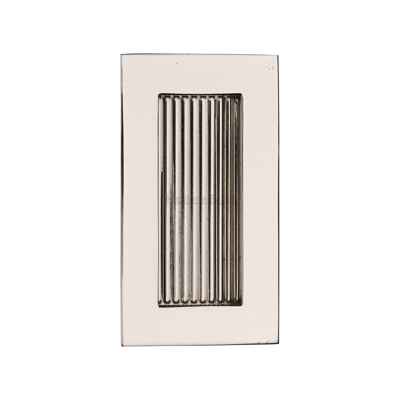 Reeded Rectangular Flush Pull