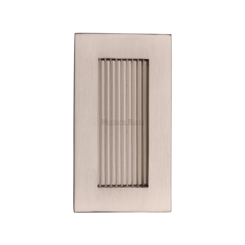 Reeded Rectangular Flush Pull