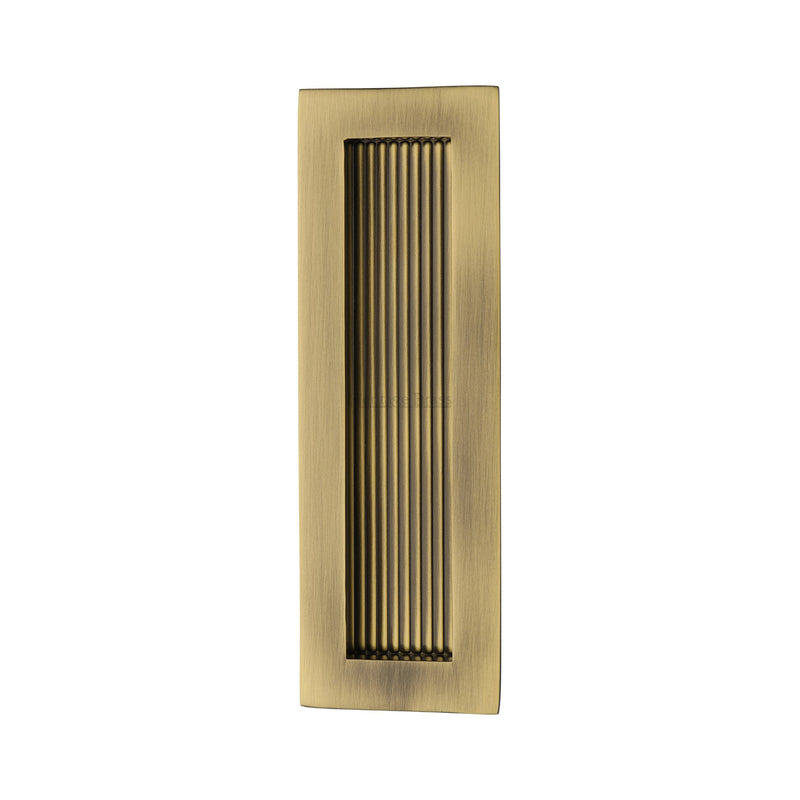 Reeded Rectangular Flush Pull