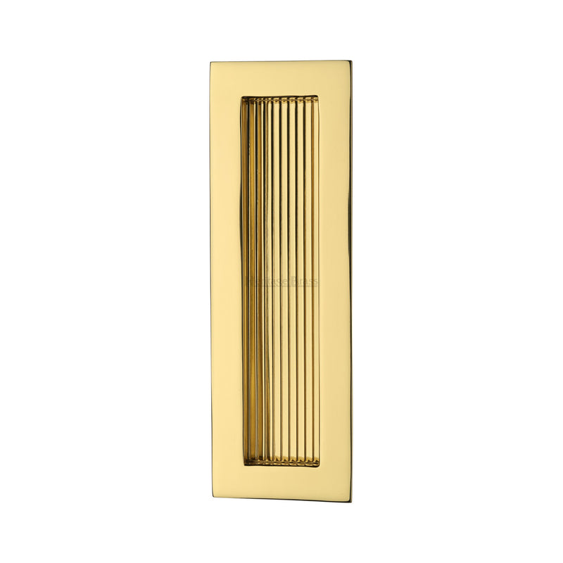 Reeded Rectangular Flush Pull