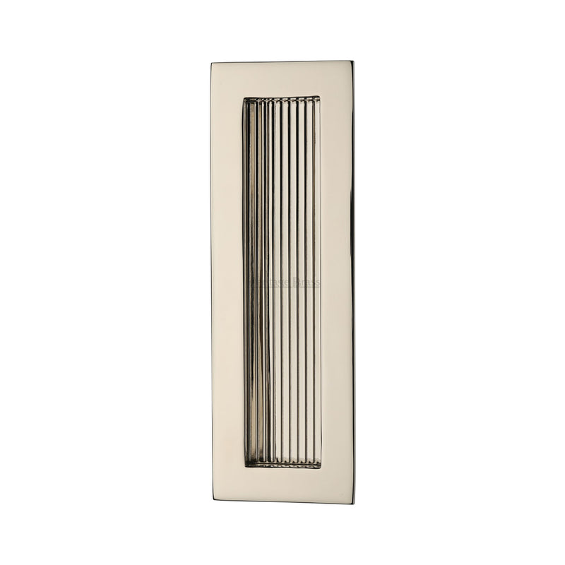 Reeded Rectangular Flush Pull