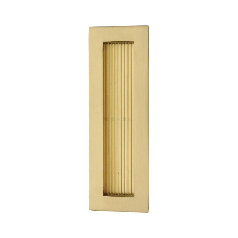 Reeded Rectangular Flush Pull