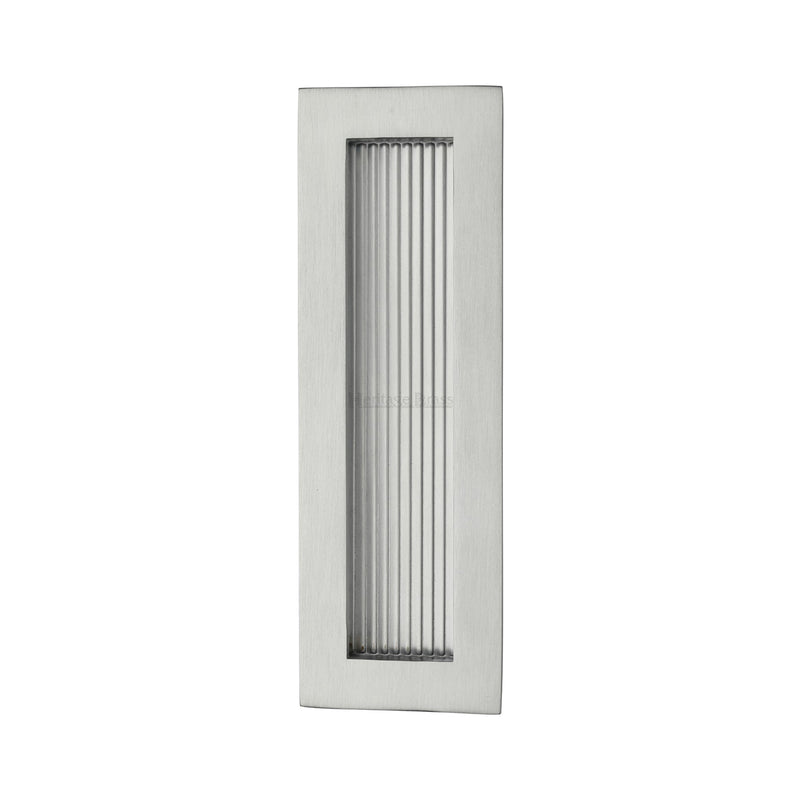 Reeded Rectangular Flush Pull