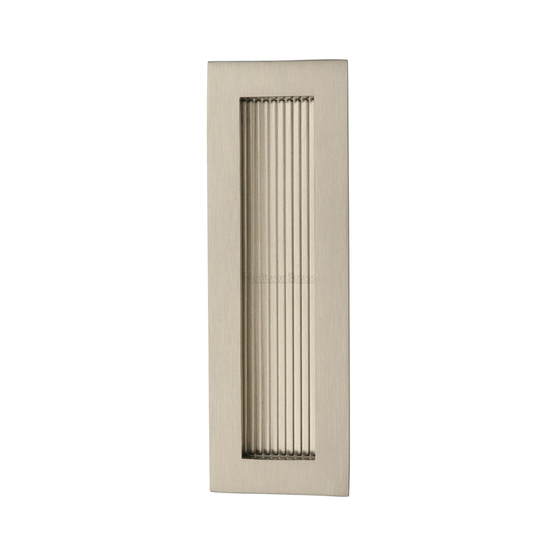 Reeded Rectangular Flush Pull