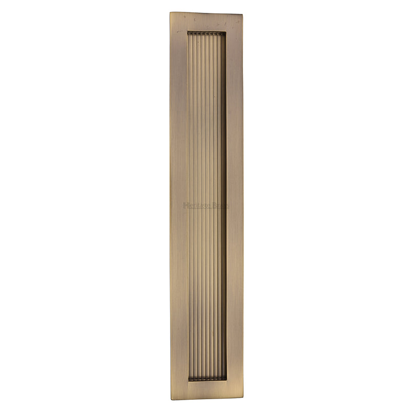 Reeded Rectangular Flush Pull