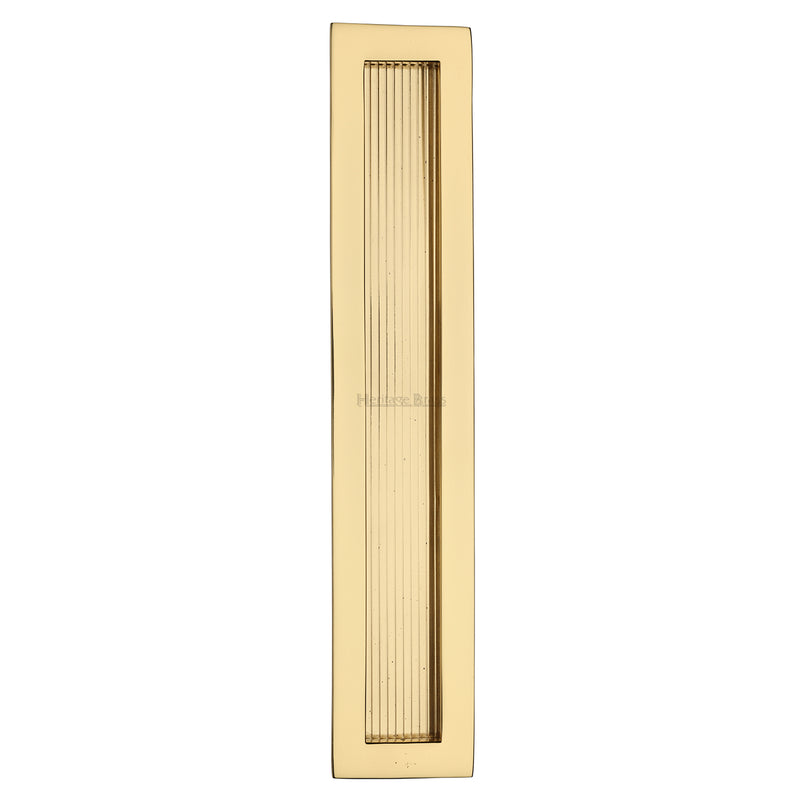 Reeded Rectangular Flush Pull