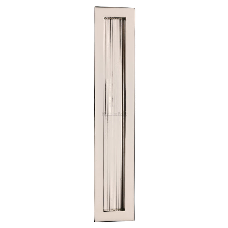 Reeded Rectangular Flush Pull