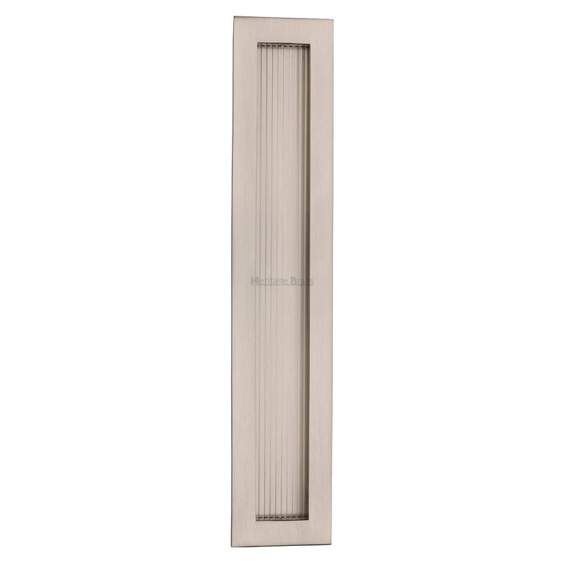 Reeded Rectangular Flush Pull