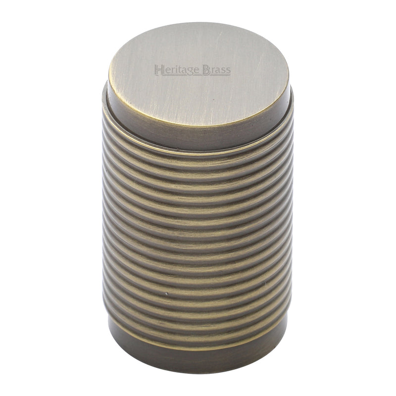 Cylindric Ribbed Cabinet Knob