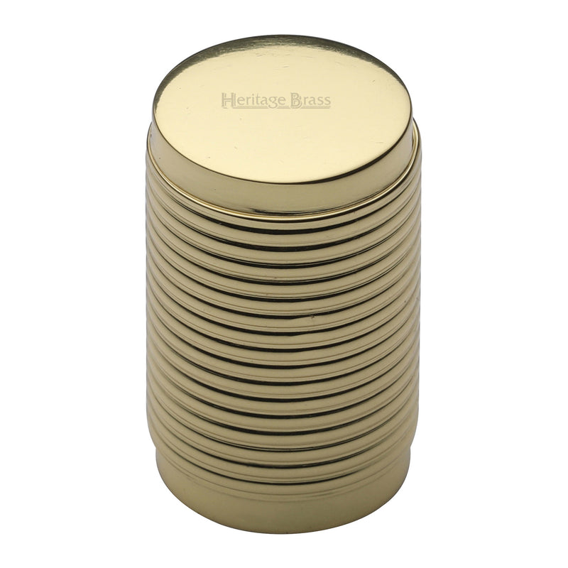 Cylindric Ribbed Cabinet Knob