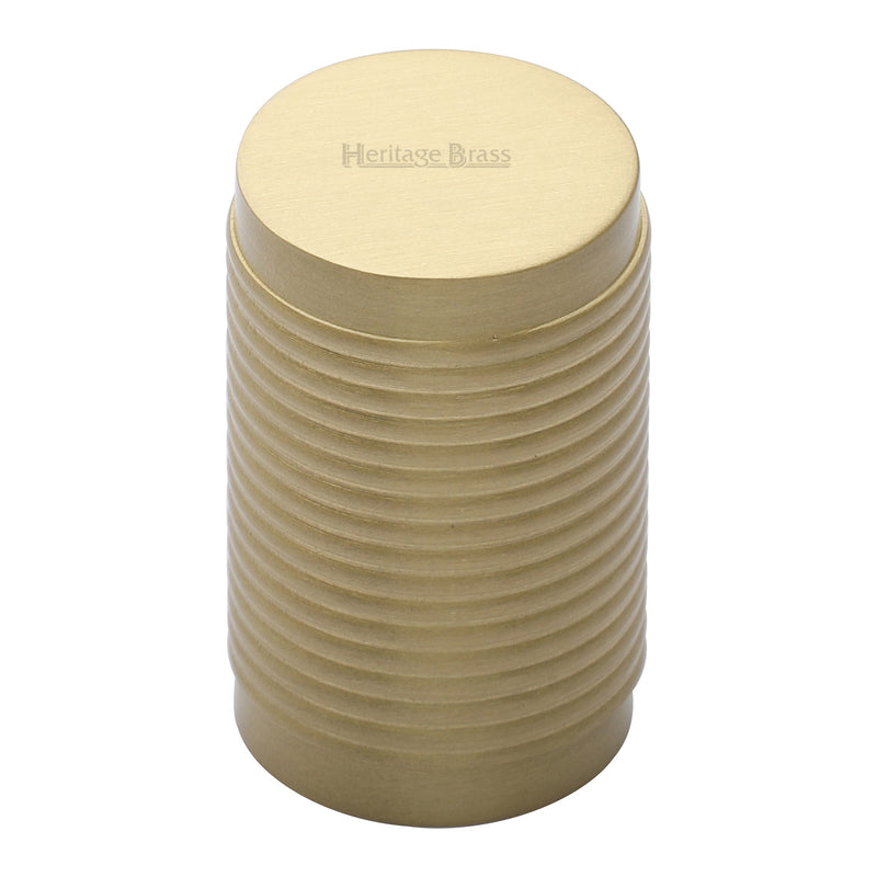 Cylindric Ribbed Cabinet Knob