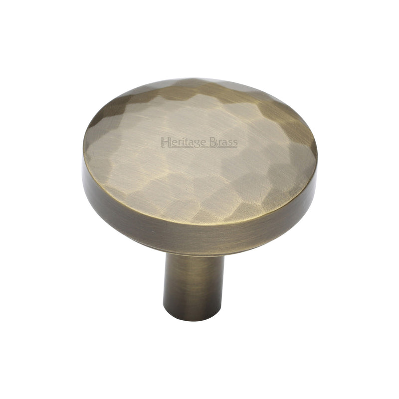 Round Hammered Cabinet Knob