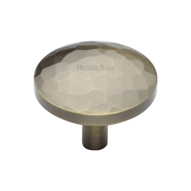 Round Hammered Cabinet Knob