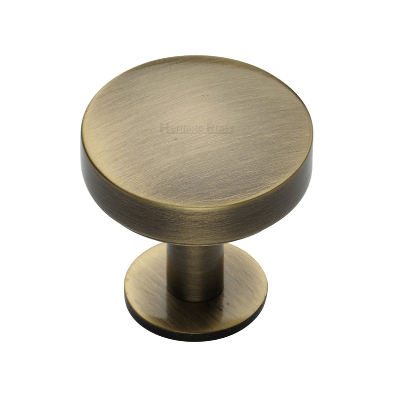 Domed Disc Cabinet Knob with Rose