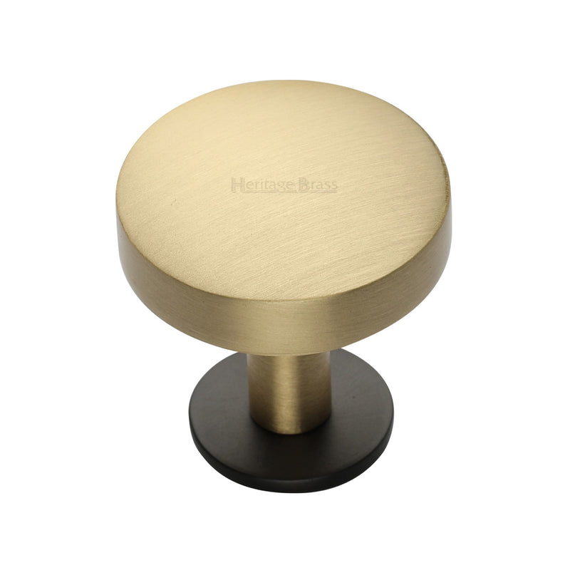 Domed Disc Cabinet Knob with Rose