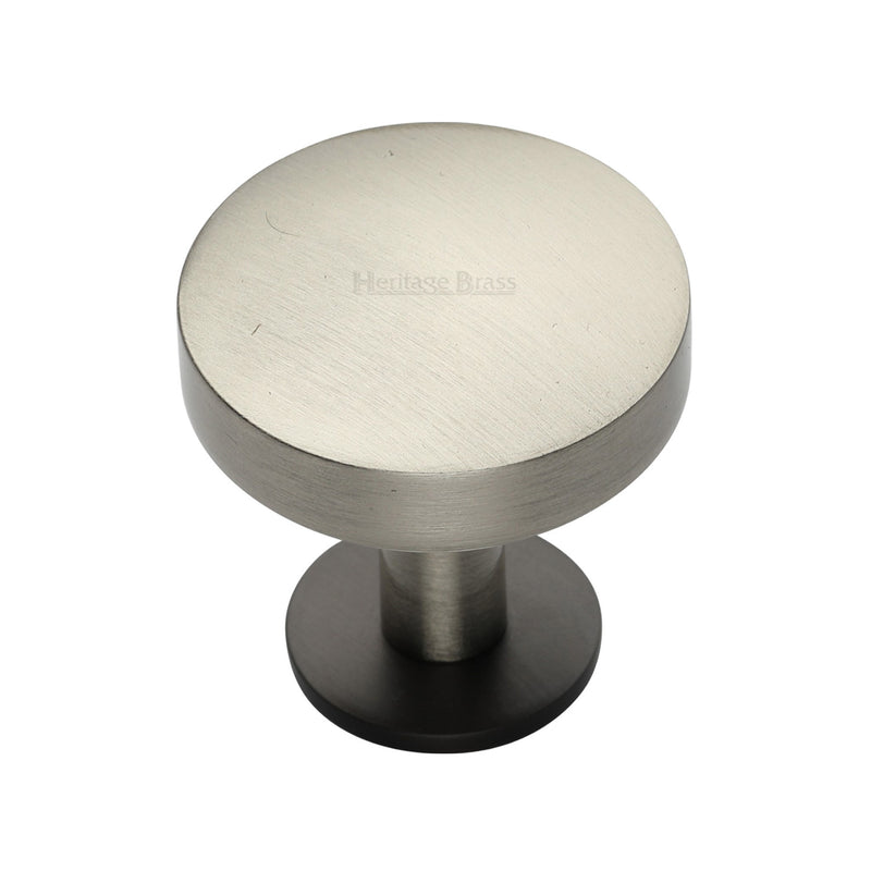 Domed Disc Cabinet Knob with Rose