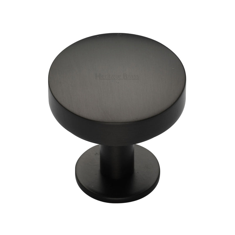 Domed Disc Cabinet Knob with Rose