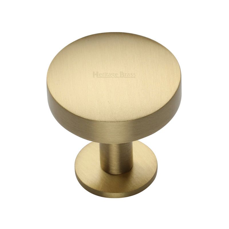 Domed Disc Cabinet Knob with Rose