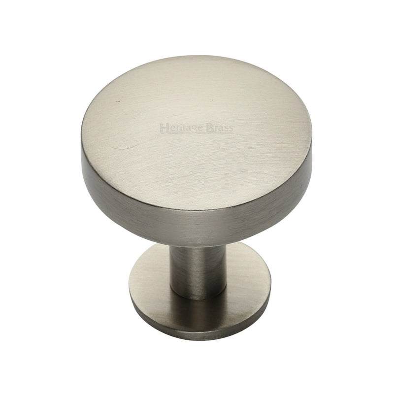 Domed Disc Cabinet Knob with Rose