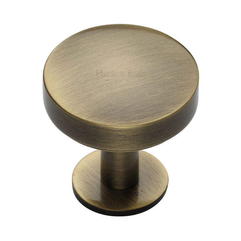 Domed Disc Cabinet Knob with Rose