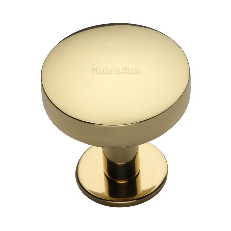 Domed Disc Cabinet Knob with Rose