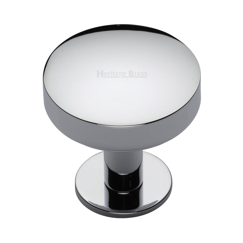 Domed Disc Cabinet Knob with Rose