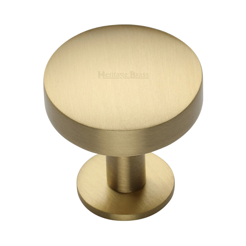 Domed Disc Cabinet Knob with Rose