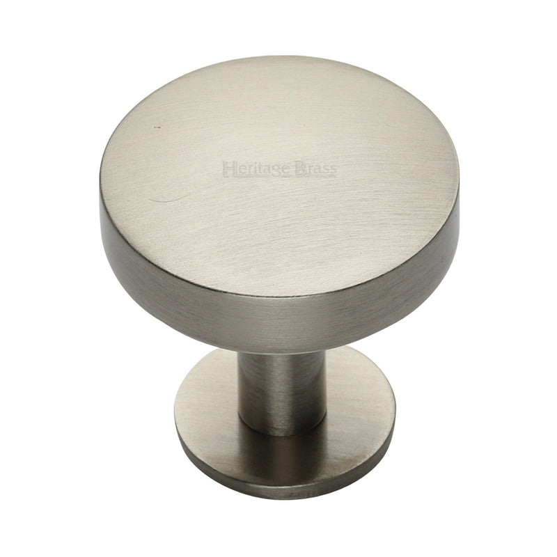 Domed Disc Cabinet Knob with Rose