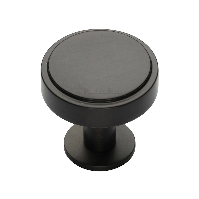 Stepped Disc Cabinet Knob with Rose