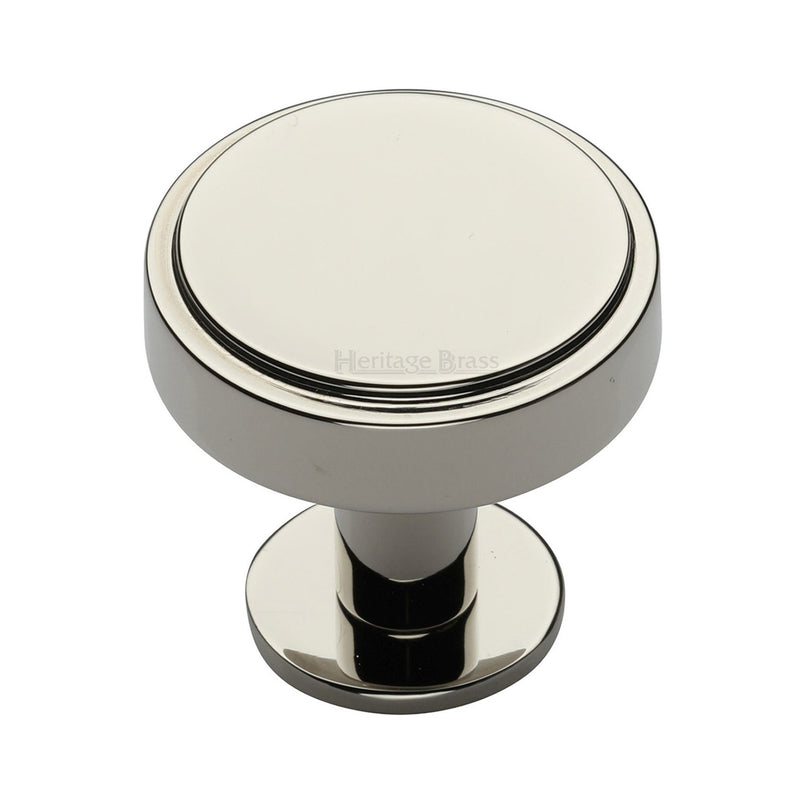 Stepped Disc Cabinet Knob with Rose