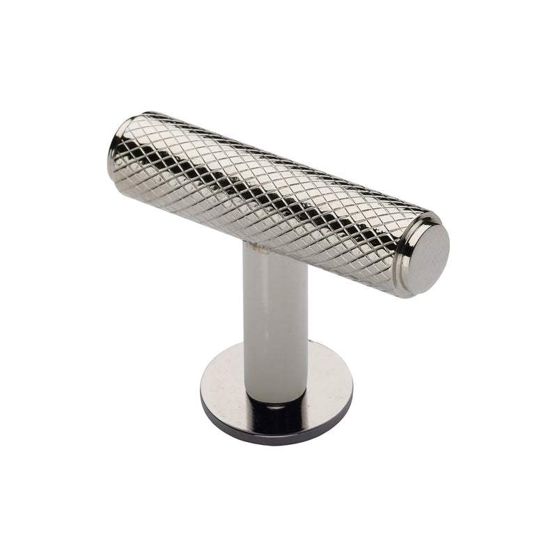 Knurled T-Bar Cabinet Knob with Rose