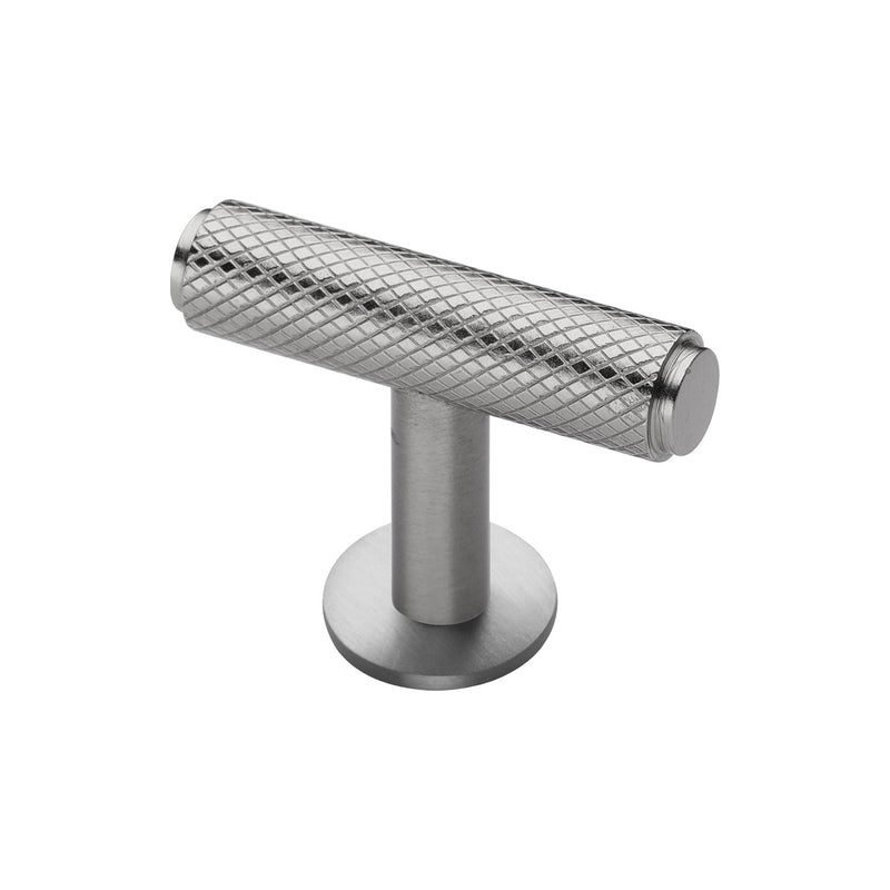 Knurled T-Bar Cabinet Knob with Rose