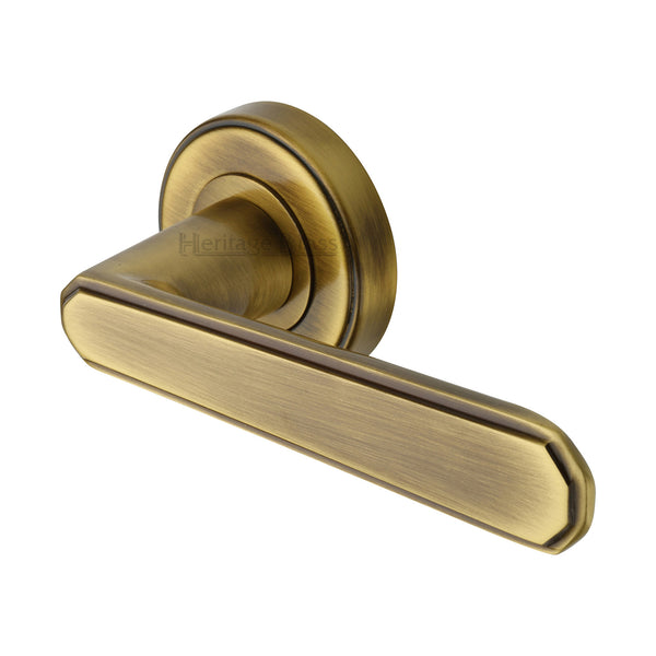 Century Door Handle on Round Rose