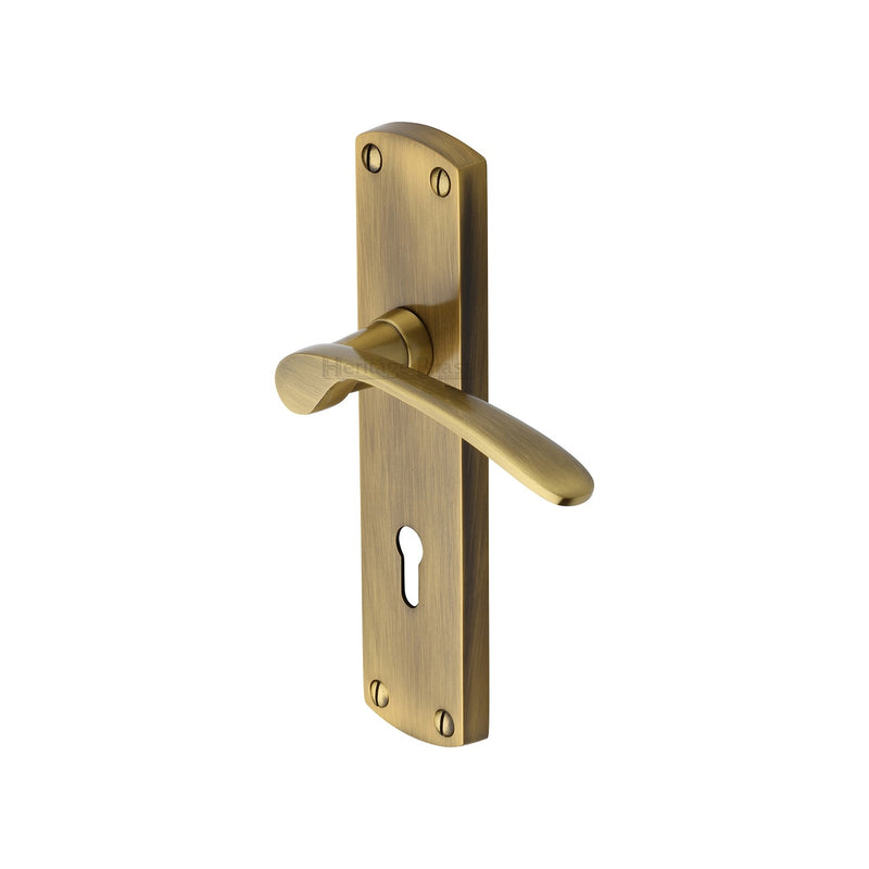 Heritage Brass Diplomat Door Handle on Plate