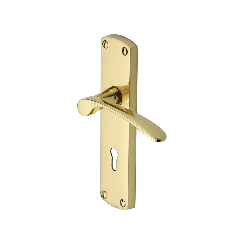 Heritage Brass Diplomat Door Handle on Plate