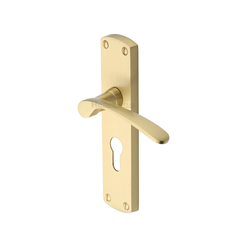 Heritage Brass Diplomat Door Handle on Plate